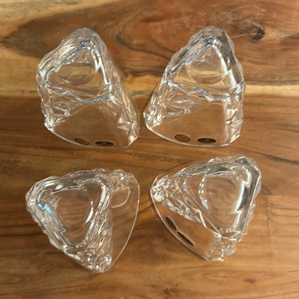 New! Set of 4 Bohemian Czech Republic Lead Crystal Whiskey Glasses - Picture 4 of 4